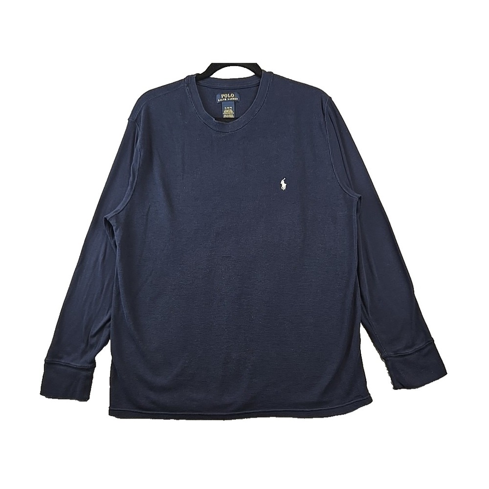 Polo Ralph Lauren Thermal Shirt Men's XL Blue Long Sleeve Crewneck Base‎ Layer